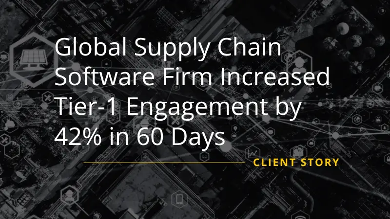 Global Supply Chain Software Firm Increased Tier-1 Engagement by 42% in 60 Days
